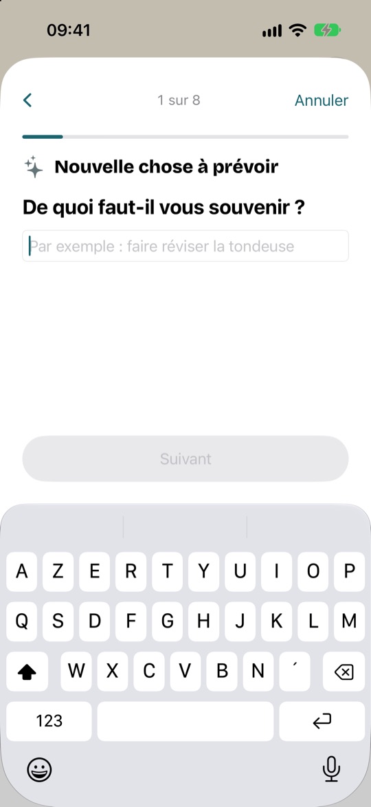Créer la vôtre : De quoi faut-il vous souvenir ? Par exemple, faire réviser la tondeuse